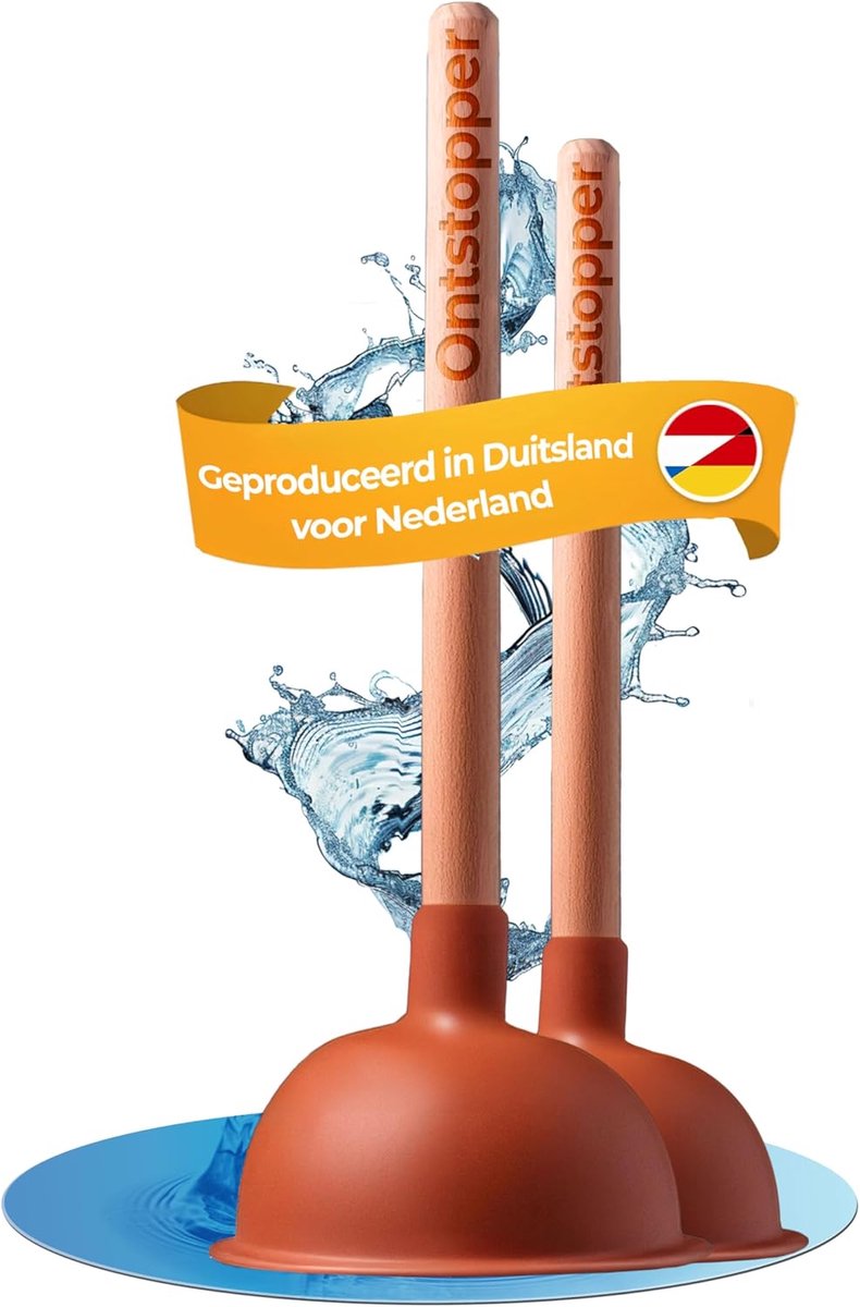 Thijox - Zuignap 110 + 140 mm, Klassieke Ontstopper voor Afvoer en WC, Ambachtelijke Kwaliteit, Made in Germany, Ideaal voor Huishoudens