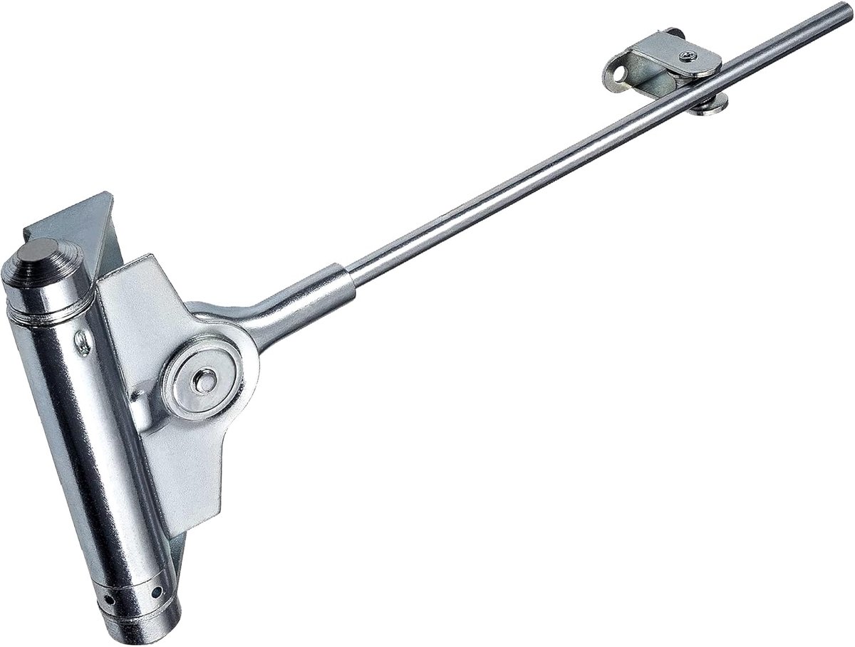 SnelShoppen - Stang-deurdranger met veer - Automatische veerdranger voor tuinpoort & binnendeur - Deurgewicht tot 35 kg - Verzinkt staal zilver - 1 st