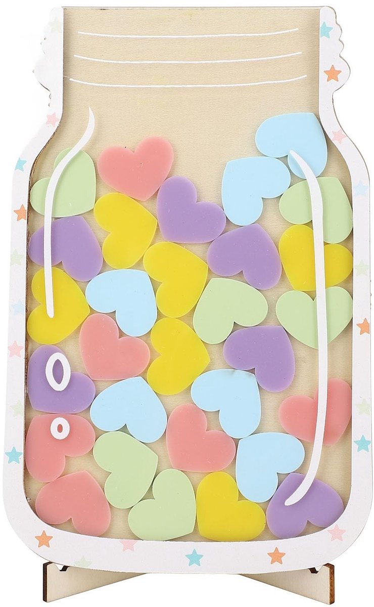 Dailygoods- Beloningsglas Magnetisch - Beloningssysteem - Positieve Gedragsbeloning - Beloningspot Kinderen - Potjestraining - Geschikt voor Peuters