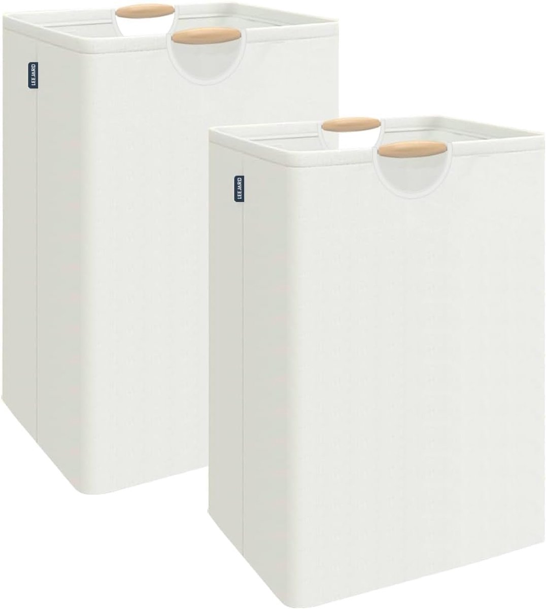 SnelShoppen - Set van 2 Vouwbare Wasmanden 80 Liter met Handvat - Wasbare Opslagmanden voor Wasruimte, Badkamer en Kinderkamer, Efficiënte Opberging