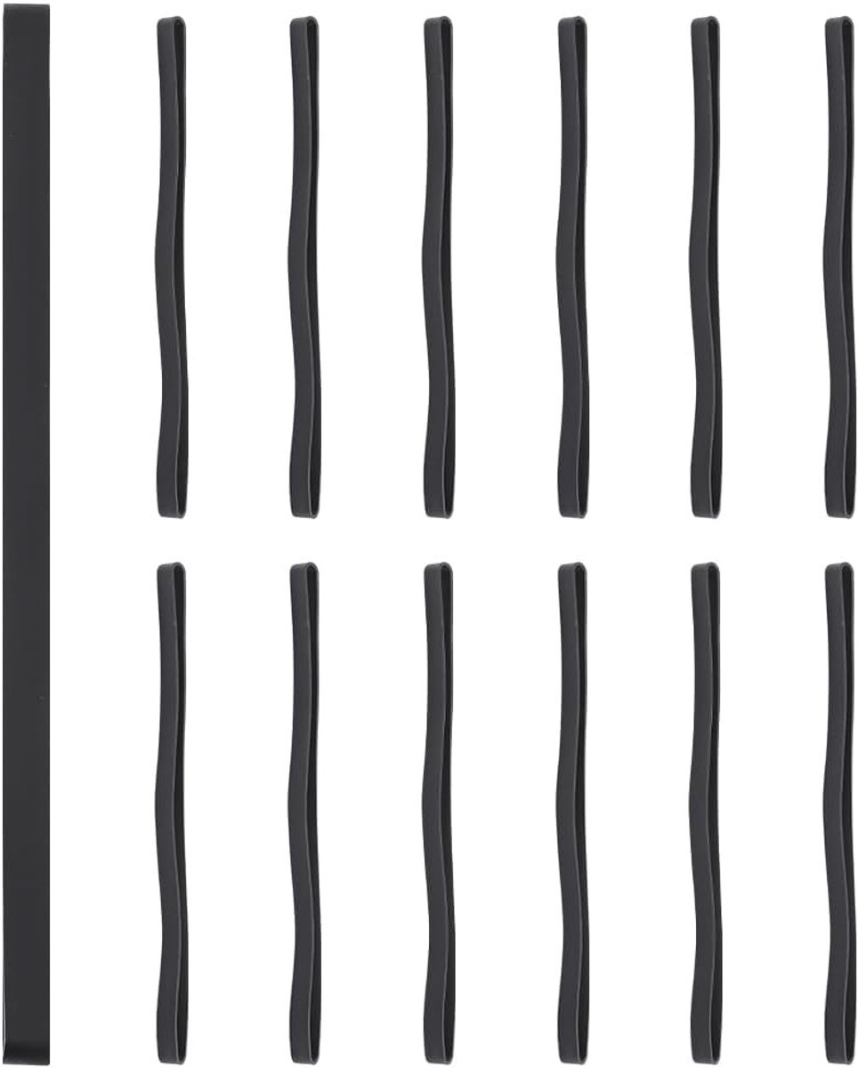 12 Stuks Grote Zwarte Rubber Bands van Silicoon - Sterke Elastische Bands voor Notitieboek, Kantoor, Outdoor en Cadeauverpakking