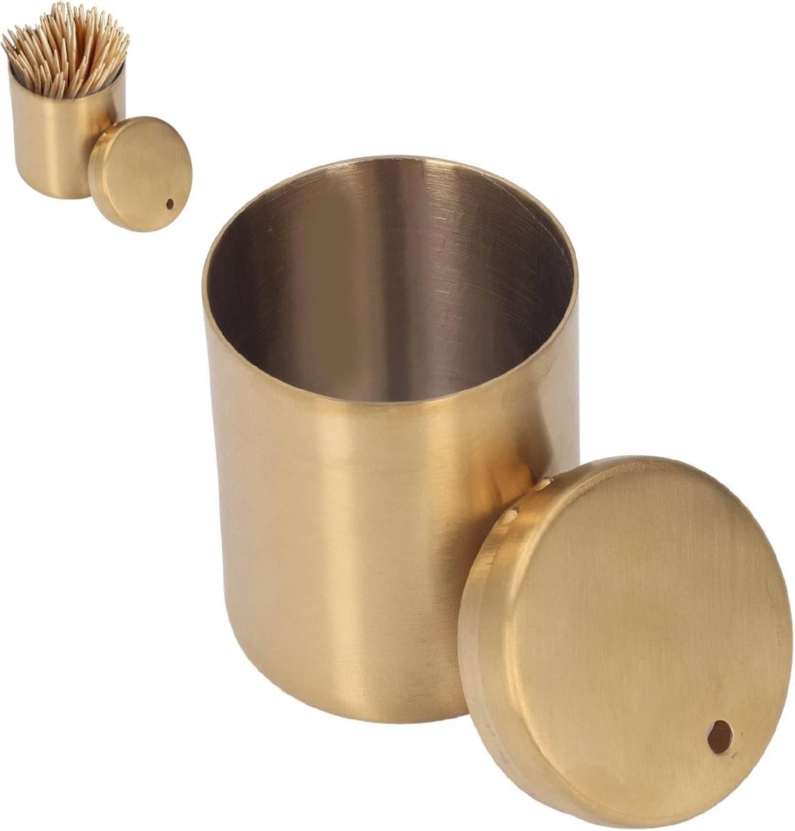 RVS Tandenstokerhouder Dispenser - Opbergdoos voor Tandenstokers, Organizer en Container voor Tandenstokers