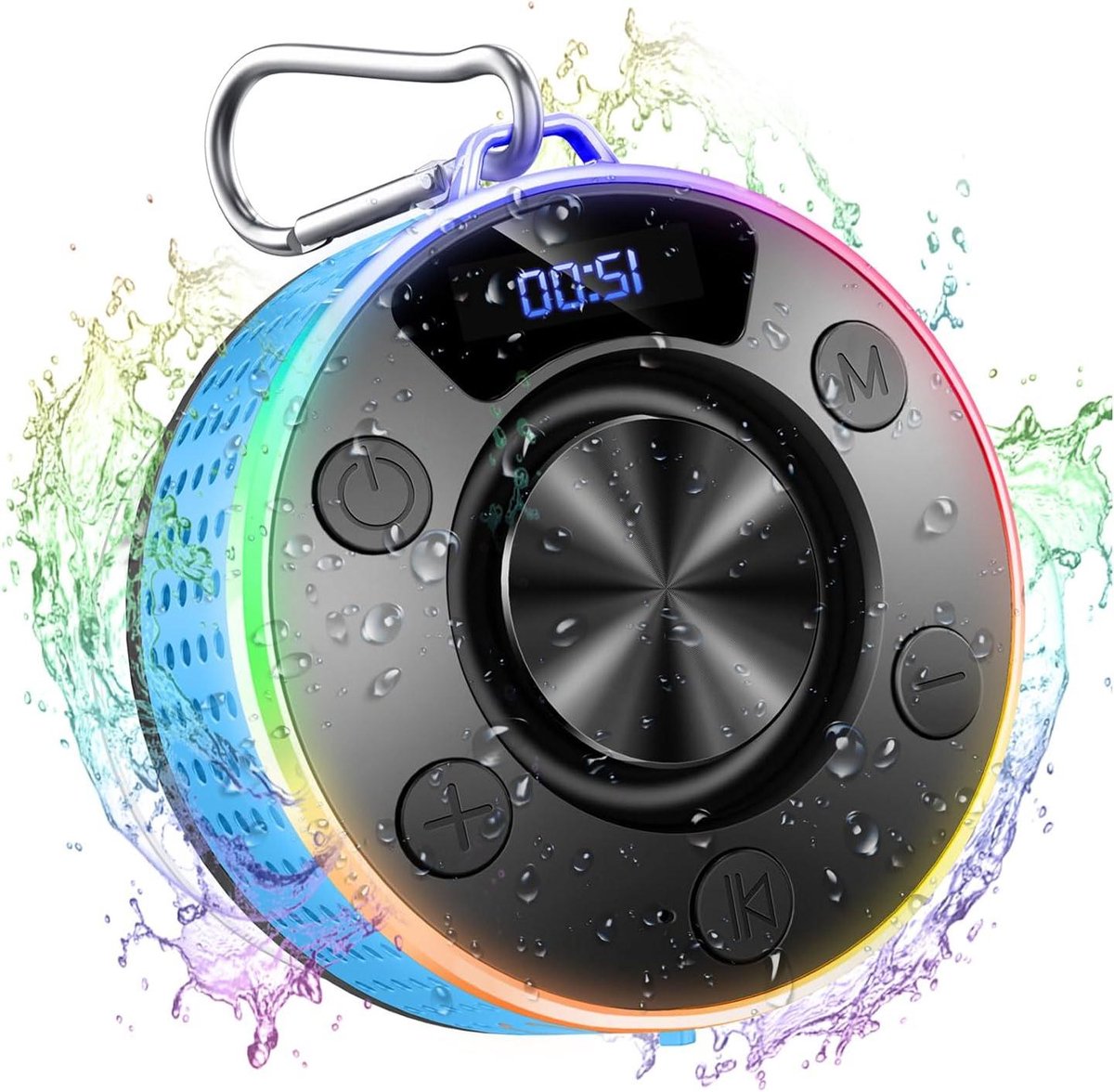 Draagbare Luidspreker - Mini Speaker - Muziek Luisteren - IP7 Waterdicht - 9 x 9 x 5 cm - Zwart