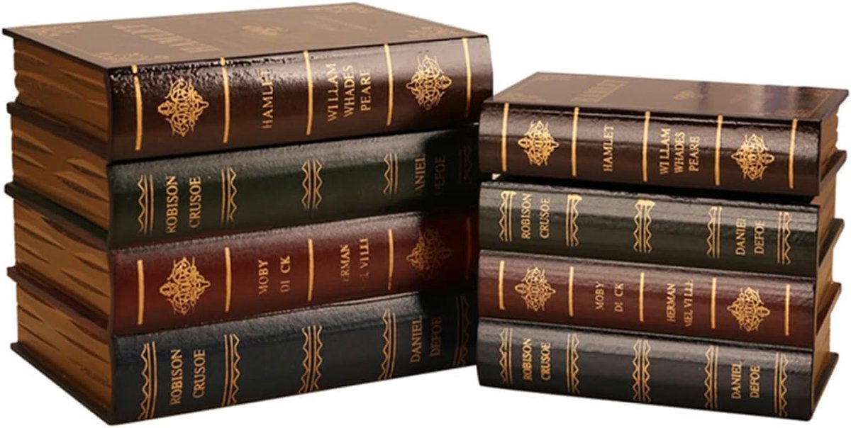 opbergboeken decoratie - Decoratieve Fake Boekendozen - Houten Vintage Uiterlijk - Perfect voor Opberging - Multifunctioneel - Voor Thuis en Kantoor