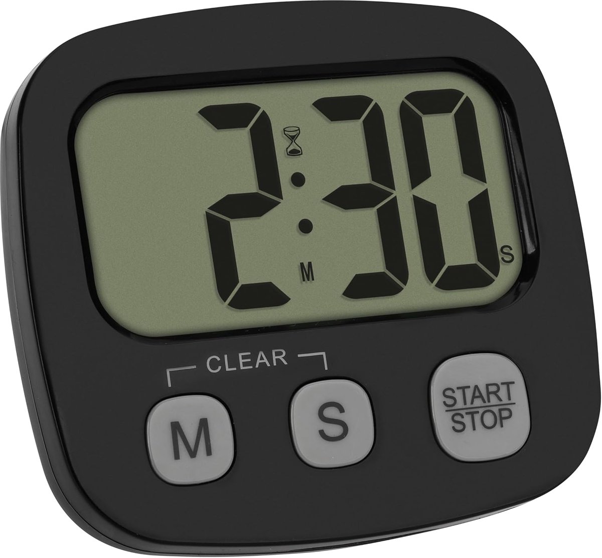 Thijox - Digitale Kortetermijnklok voor Sport, Koken en Studeren - Magnetische Eierwekker met Stopwatch en Groot Display, Zwart, 38.2057.01
