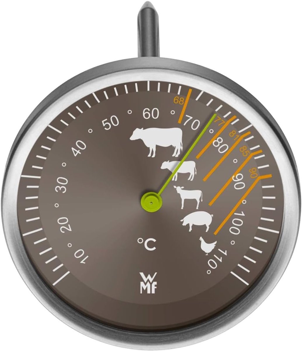 Thijox - Vleesthermometer - Precisie Koken - Ovenbestendig - Hoogwaardig Roestvrij Staal - Ideaal voor Rund-, Kalfs-, en Lamsvlees - Eenvoudig Af te L