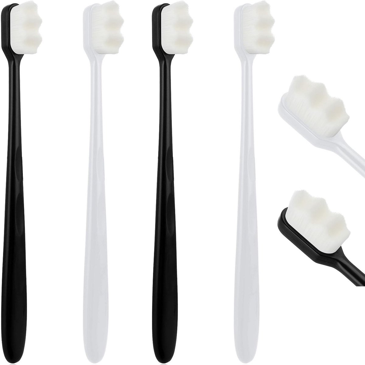 Dailygoods- Tandenborstel Ultra Zacht - 4 Stuks - 20.000 Borstelharen - Gevoelig Tandvlees - Comfortabel - Zachte Borstelborstel - Gevoelige Tandenborstel