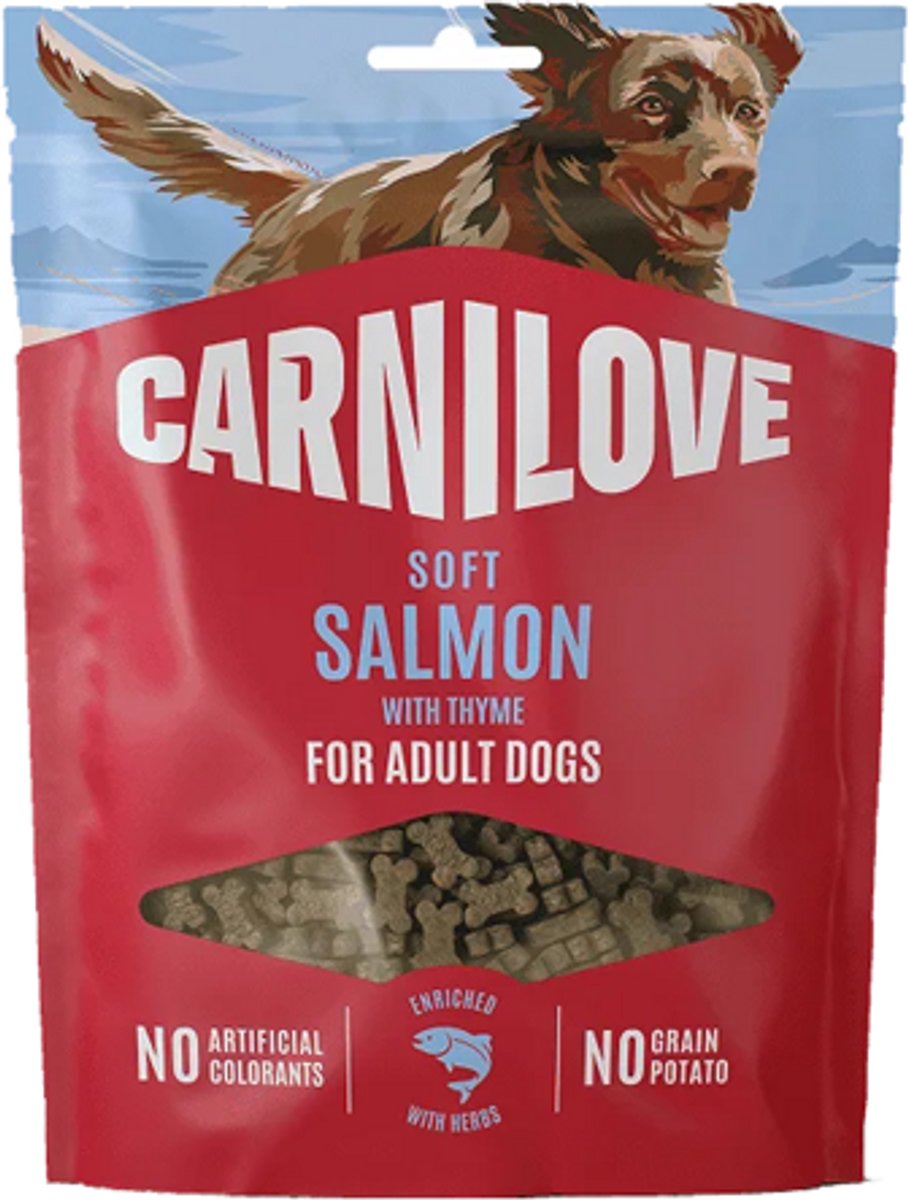 Carnilove – Zachte Snack Zalm tijm – 200gr - zachte beloning voor honden