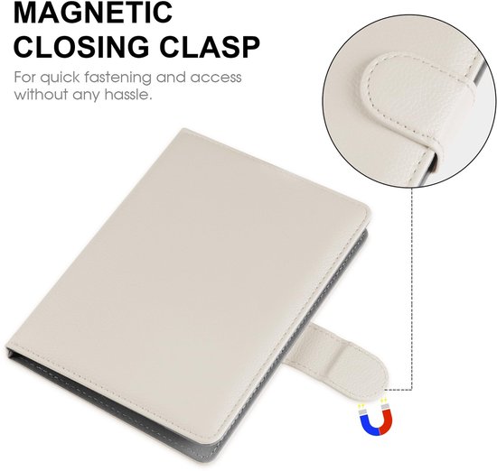 Dailygoods - HoYiXi Universele Hoes voor 6,8-7 inch Kindle eReader Compatibel met Paperwhite/PocketBook en Tolino/Kobo Clara 2E/Kobo Clara HD, 6", 6,8" eReader Beschermhoes Met ingebouwde zak, Wit van Dailygoods — afbeelding 4