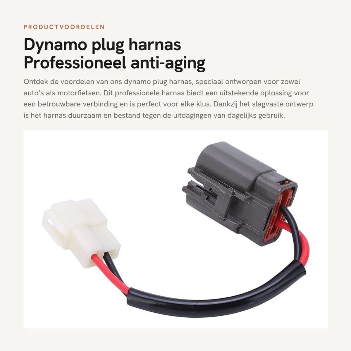 Dailygoods- Dynamo Harnas Professioneel - Anti-aging - Slagvast - Auto- en Motorfietsonderdelen