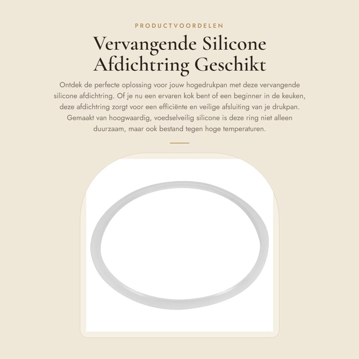 Dailygoods- Siliconen Pakking - Vervangring voor Snelkookpan - 22/24/26/28/30/32 cm - Voedselveilige Materiaal - Schokbestendig en Duurzaam - Afsluitring