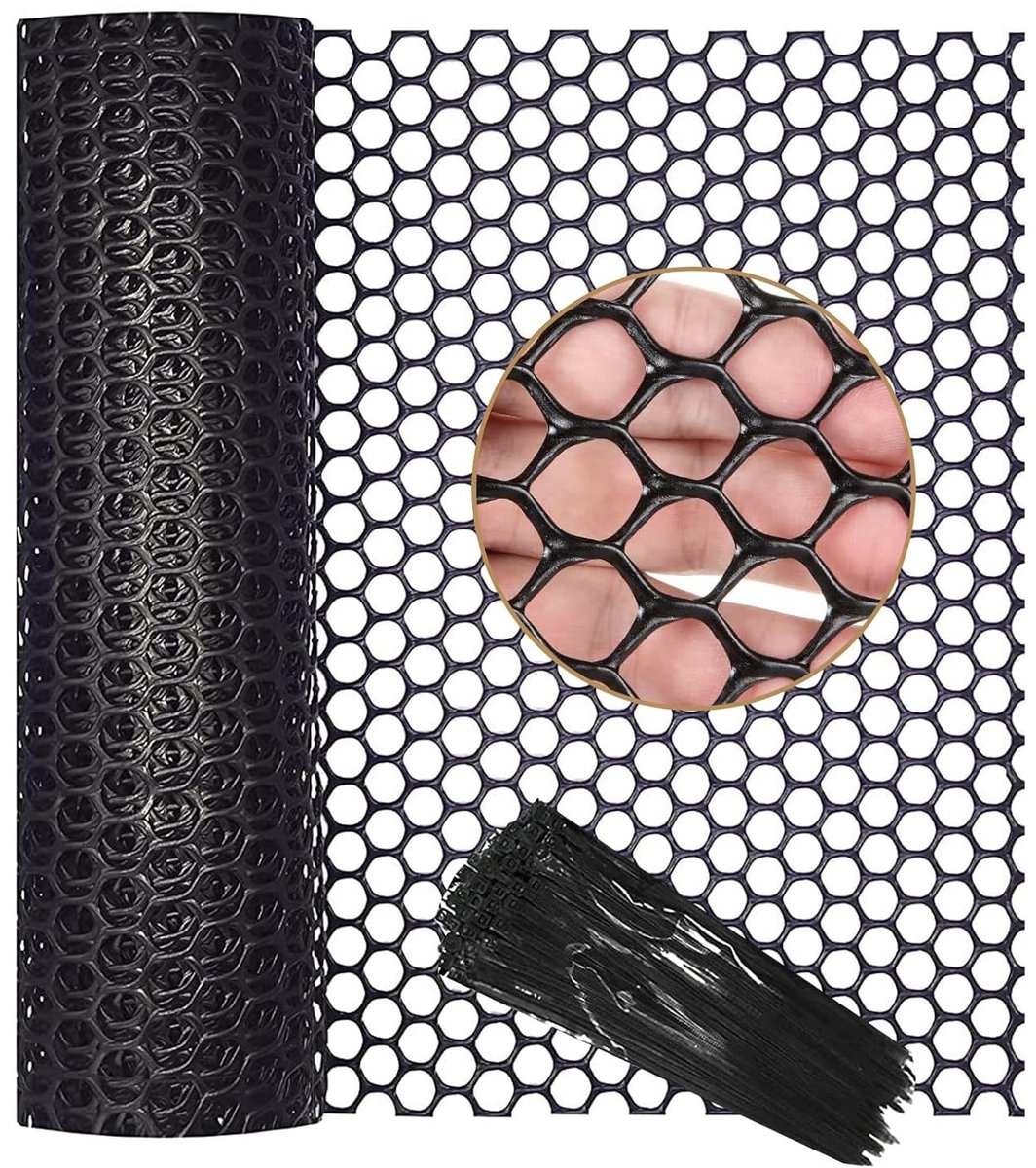 Hexagonaal Wicker en Plastic Gaas voor Tuin en Balkon - Beschermnet voor Planten en Dieren, 0.4 m x 6 m