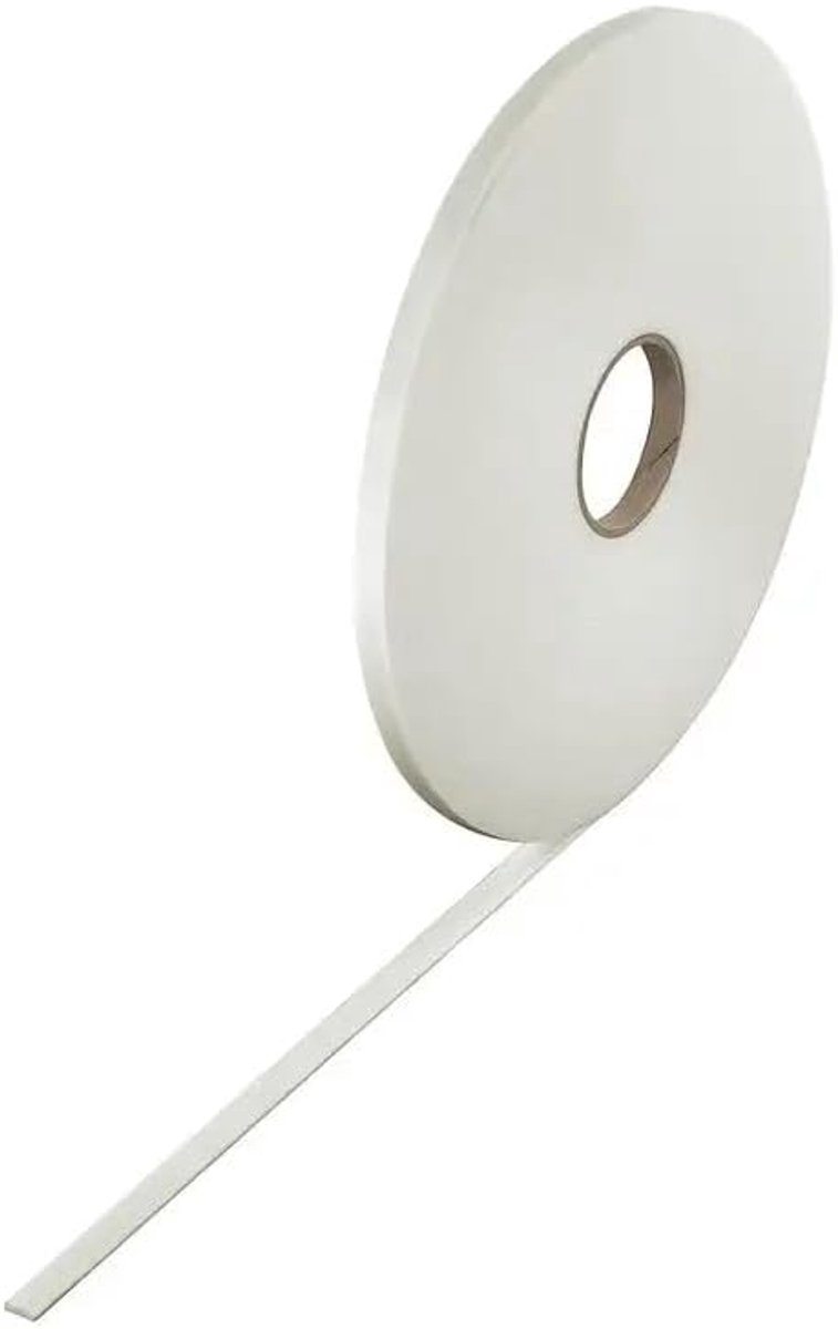 Thijox - Zelfklevende afdichtingstape 9mm x 2mm x 20m - Hoogwaardig polypropyleen voor ramen, garagedeuren, isolatie, drempels, wit, veelzijdige const