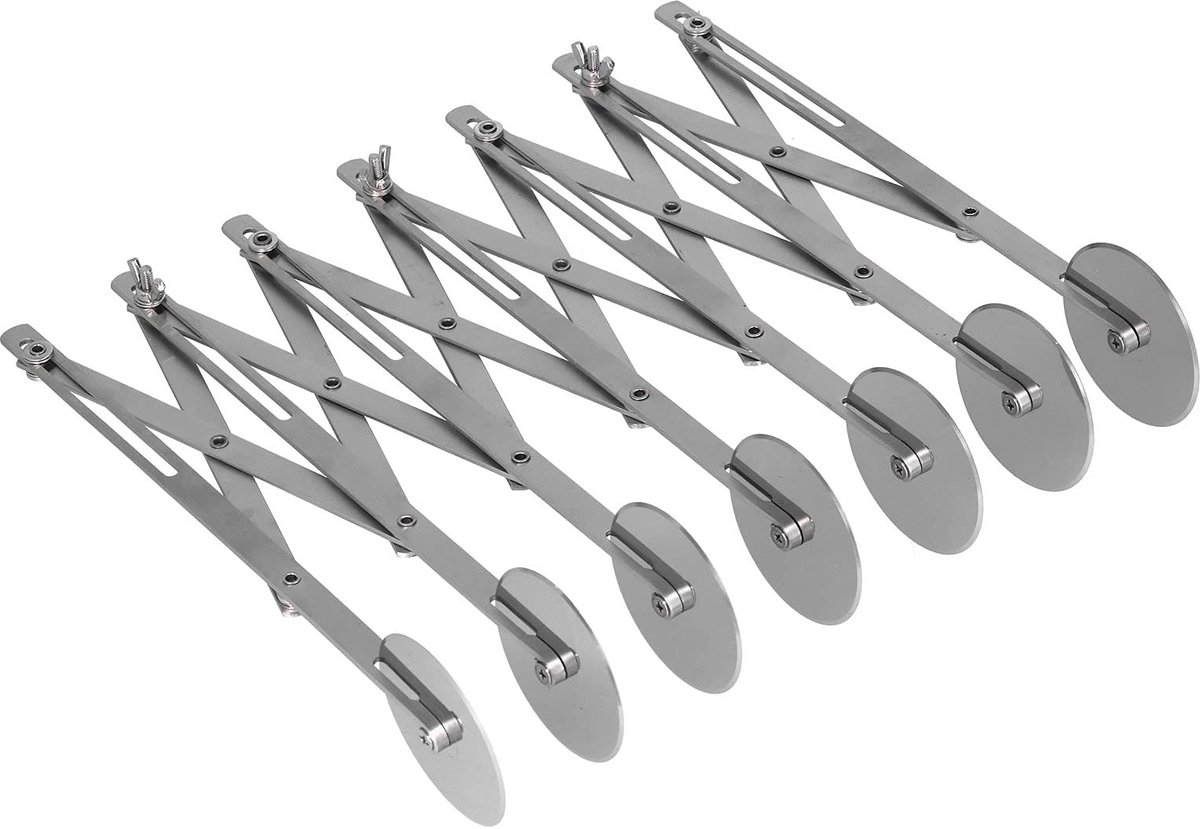 Dailygoods- Gebaksnijder Tijdbesparend - Deegsnijder/Roller - Verstelbare Snijmachine - Roestvrij Staal - Professioneel/Amateurgebruik - Nauwkeurig Snijden