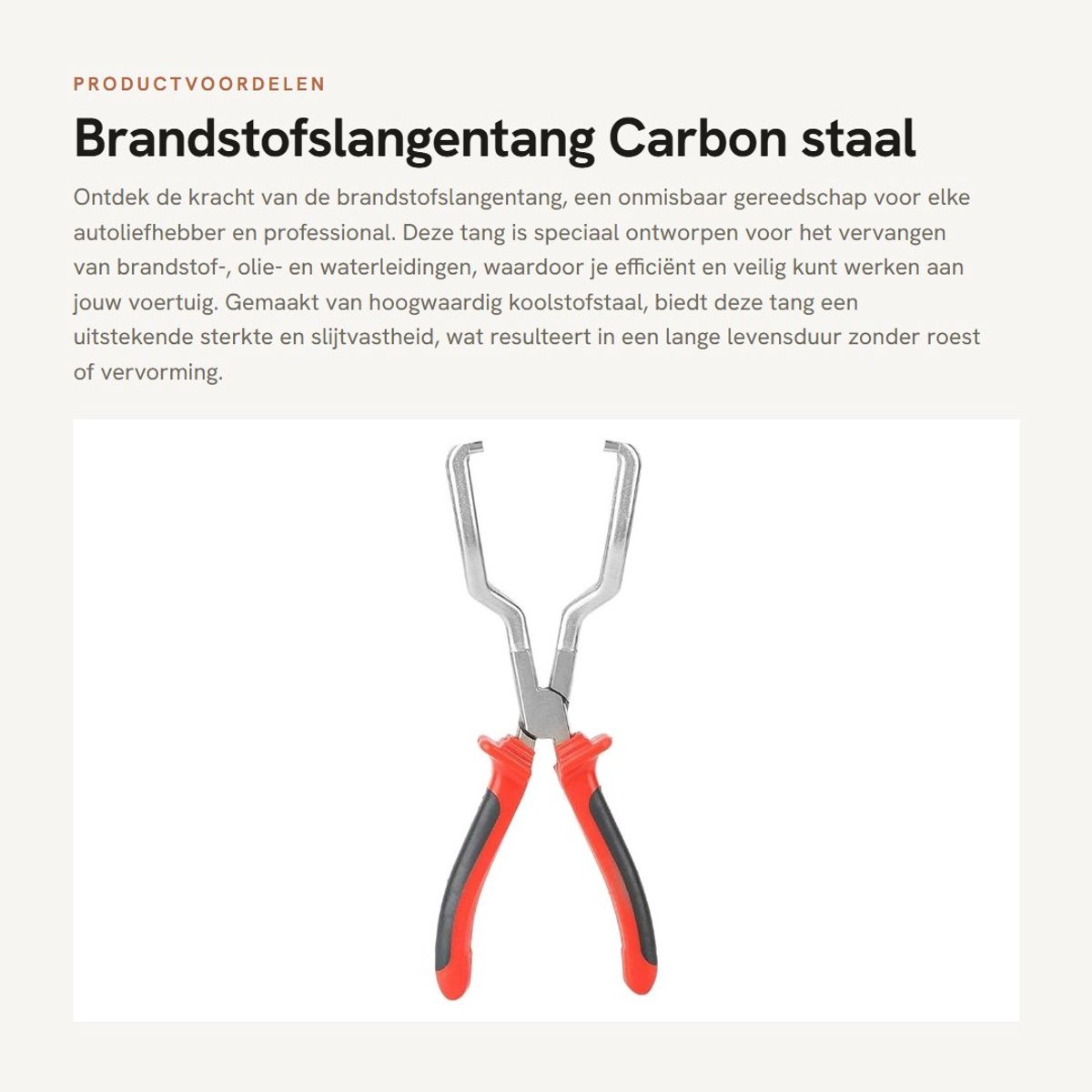 Dailygoods- Brandstofleidingtang Koolstofstaal - Autoreparatiegereedschap - Slangklemmen - Vervangen Brandstofleidingen - Hoogwaardige Materialen - Betrouwbaar en Nauwkeurig - Tang