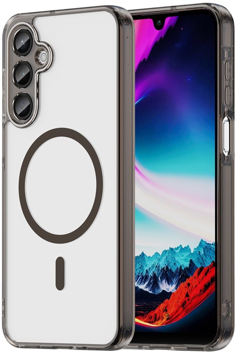 Coverup Hoesje - Geschikt voor Samsung Galaxy A16 Hoesje - Coverup Clear TPU Back Cover - MagSafe Compatible - Zwart