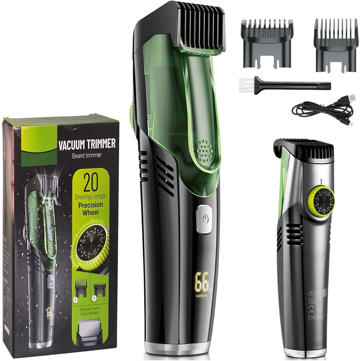 Automatische Haarzuiger Tondeuse Elektrische Haartrimmer Draadloze Scheerapparaat voor Mannen Kinderen Waterdichte Oplaadbare Haartrimmer