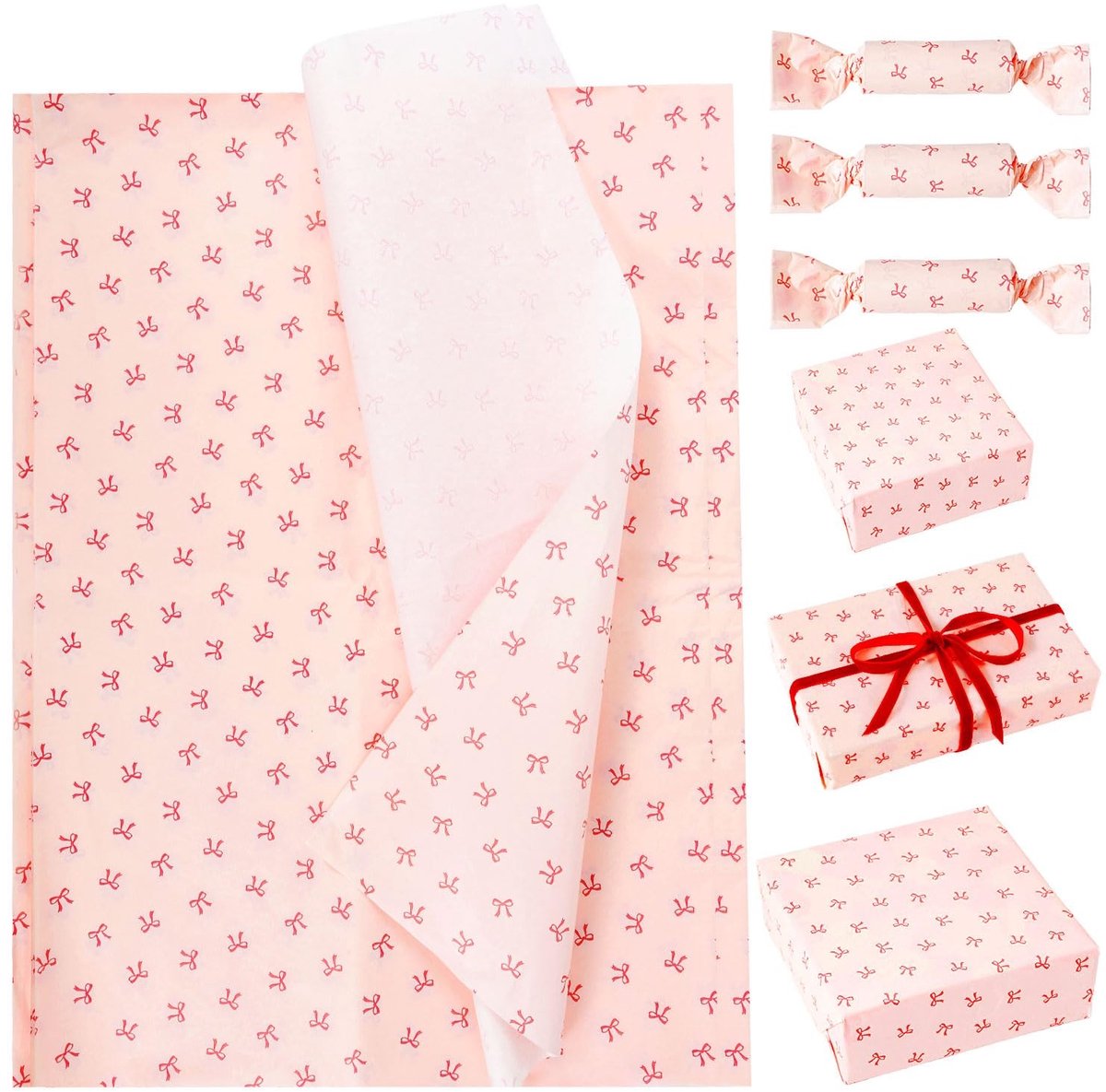 Dailygoods- Tissuepapier 20 Stuks - Strikpapier - Cadeaupapier - Verpakking - Boogweefselpapier - 70x50 cm - Sherrypapier