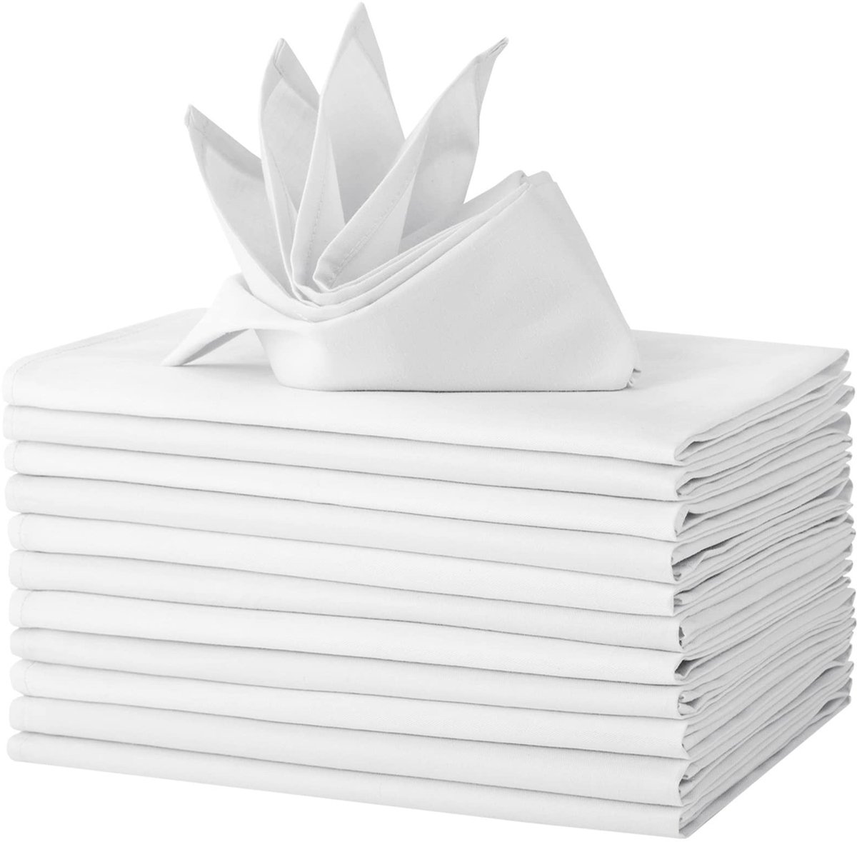 Dailygoods- Servetten Katoen Set van 12 - Wasbaar - 46 x 46 cm - Zacht en Absorberend - Perfect voor Feesten - Hoogwaardig Materiaal - Tafeldoeken