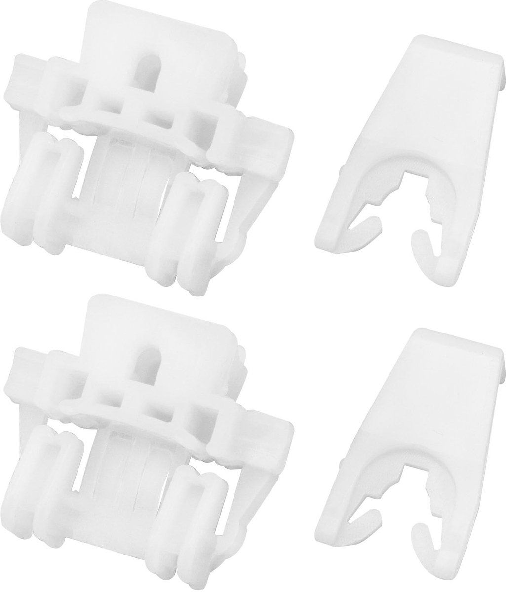 Dailygoods- Glasregulator Set van 2 - Bevestigingsclips - Compatibel met Renault Clio II - Kunststof - Duurzaam - OE: 7700842241, 7700842240 - Raamclip