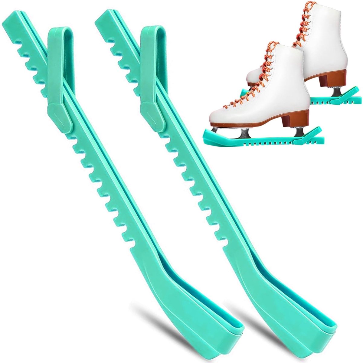 Dailygoods - 1 paar lemmetbeschermers voor schaatsen, verstelbare bescherming voor schaatsen, lemmetbescherming, kunstschaatsen, voor ijshockey of kunstschaatsen