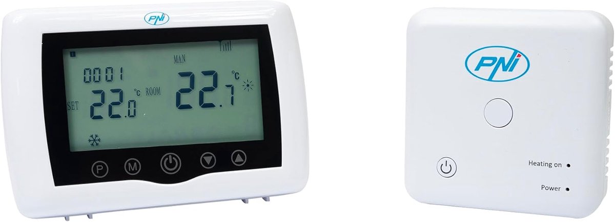 Thijox - Slimme Draadloze Thermostaat CT36 PRO met WiFi, TuyaSmart APP Bediening, Energie Besparen, Programmeerbaar, Wit voor Verwarming en Koeling in
