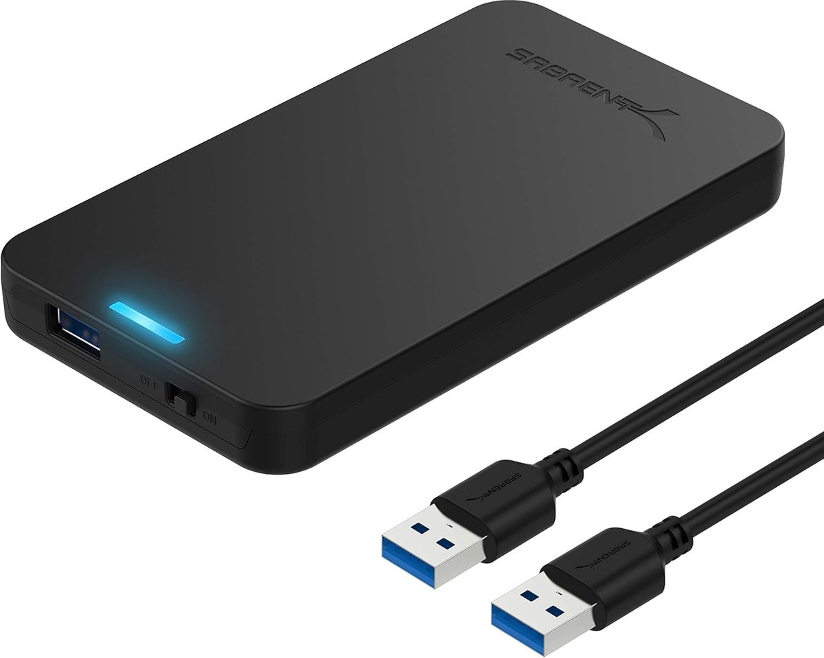 Thijox - Externe Harde Schijf Behuizing 2,5 Inch SATA naar USB 3.0, Tool-free, Ondersteuning UASP SATA III, Zwart voor Snelle Bestanden Overdracht tot