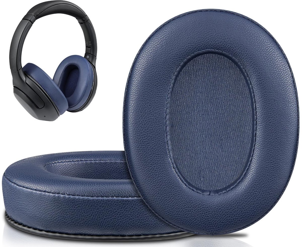 Dailygoods - SOULWIT Lamsleren Oorkussens voor Sony WH-XB900N/WH-CH710N/WH-CH720N/WH-RF400/MDR-RF895RK Hoofdtelefoons, Earpads Cushions met Zacht Proteïneleer, Schuim met Hoge Dichtheid