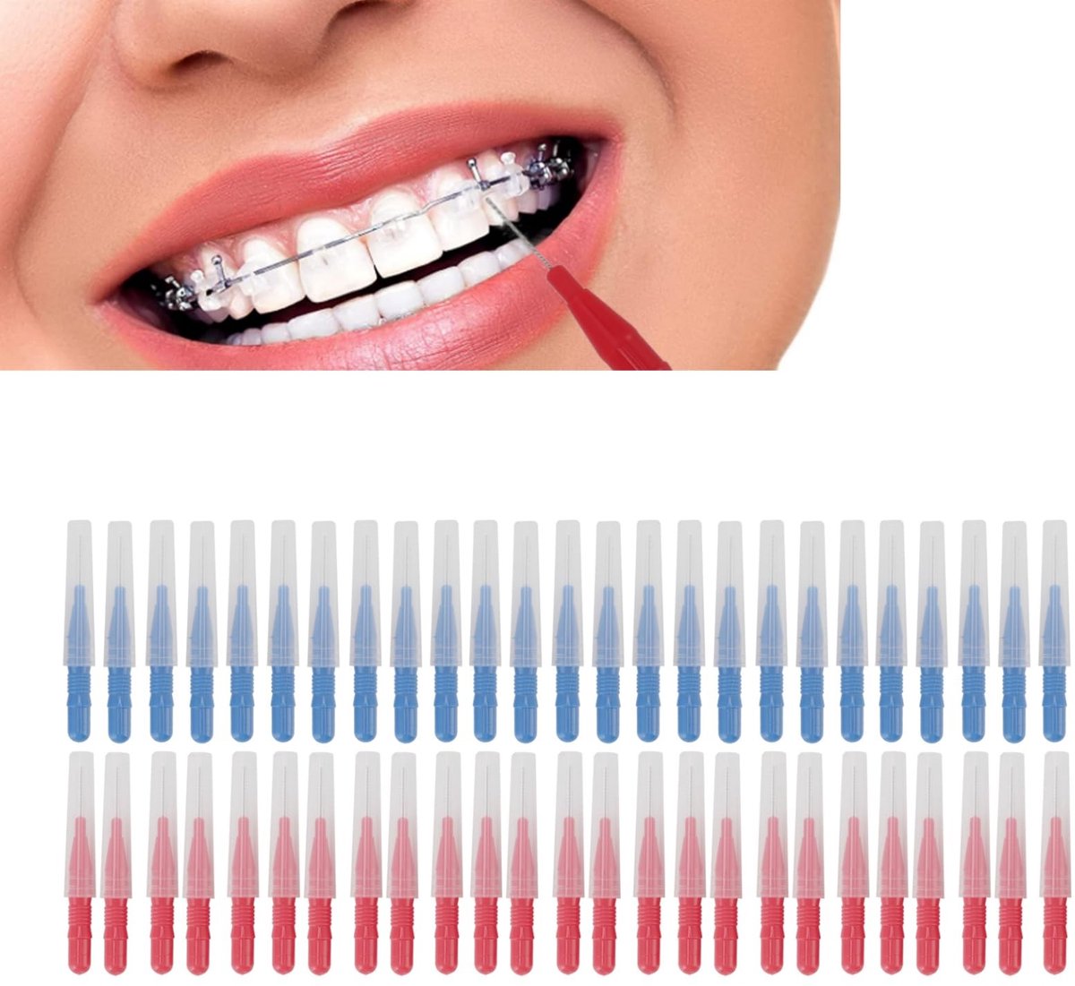 Inovra- Interdentale Rager 50 Stuks - Tandenstoker - Tandzijde - Tandheelkundige Gezondheid - Draagbaar - Effectieve Mondhygiëne