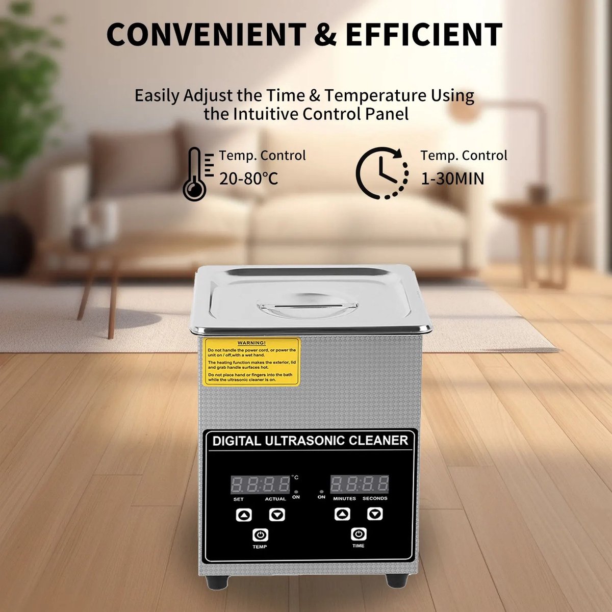 Inovra - Dailygoods 2L ultrasone reiniger voor het reinigen van sieraden, horlogekettingen, waterdichte horloges, wasgereedschap