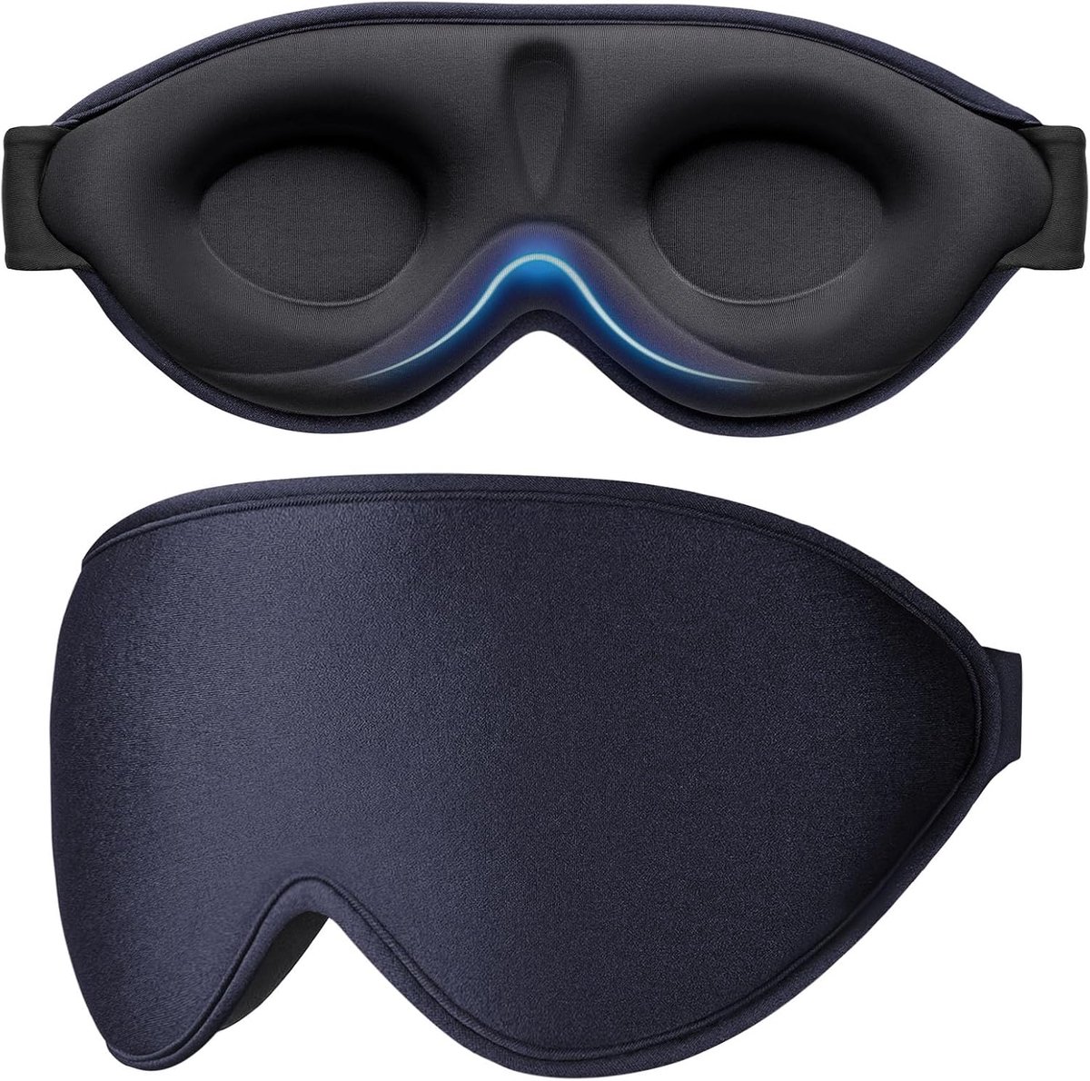 Thijox - Gritin Verduisterende Slaapmaskers voor Mannen en Vrouwen - Ergonomisch 3D Oogmasker met Nul Oogdruk - Comfortabel en Wimpervriendelijk - Tib
