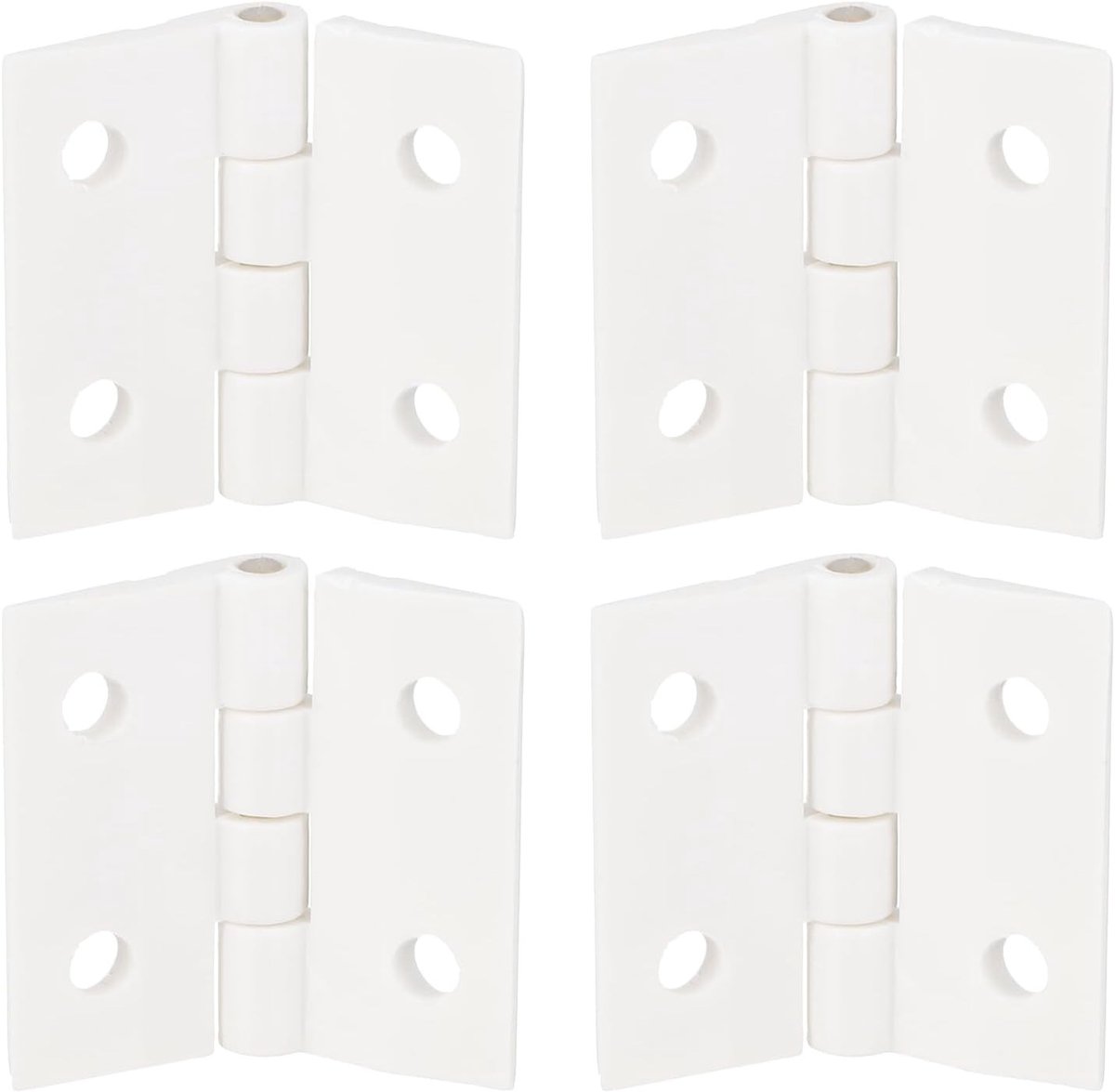 4 Stuks Acryl Scharnieren 30 x 34 mm Vouwscharnieren voor Meubel Deuren, Kisten en Klussen, Wit