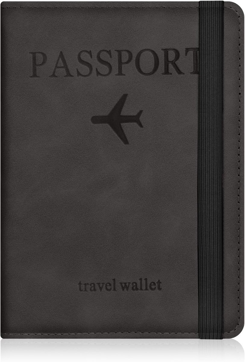 SnelShoppen - Passport Cover PU Leather RFID Blocking Paspoort Houder voor Mannen en Vrouwen - Waterdicht, Beschermend, Zwart, Reizen, ID Kaarten, Kla