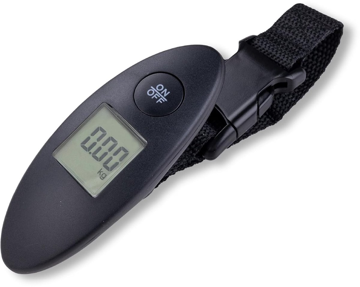 Thijox - Digitale Kofferweegschaal tot 40 kg met LCD-Display - Compact en Robuust voor Reizen - Eenvoudige Bedieningsknop voor Nauwkeurige Gewichtsmet