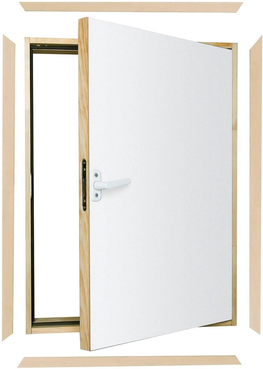 Zolderluik - Inspectieluik Hout - Toegang Zolder - Thermisch Geïsoleerd - 70 x 100 cm - Wit