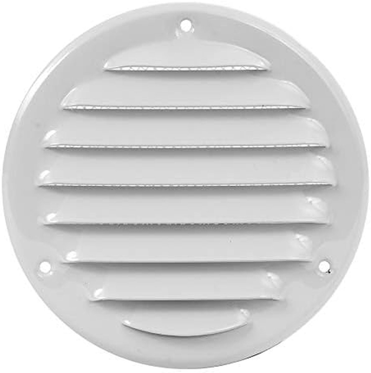 Ventilatierooster metaal - Afvoer toevoer - Luchtstroom reguleren - Insectenhor geïntegreerd - Ø 200 mm - Wit