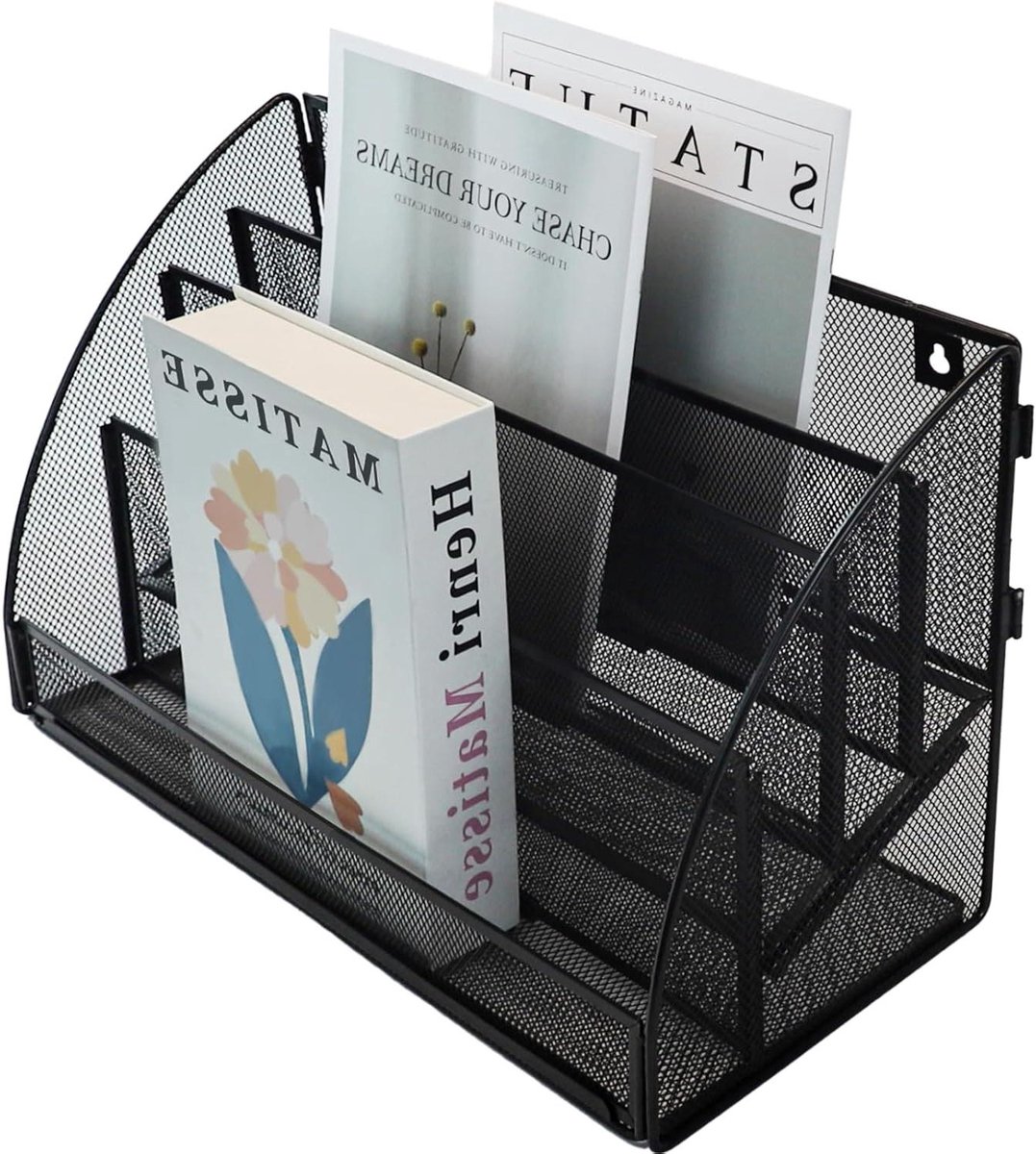 Documenten Organizer - Opbergrek Bureau - Bureau Opruimen - 4 Verticale Compartimenten - 45.5 x 30.3 cm - Zwart