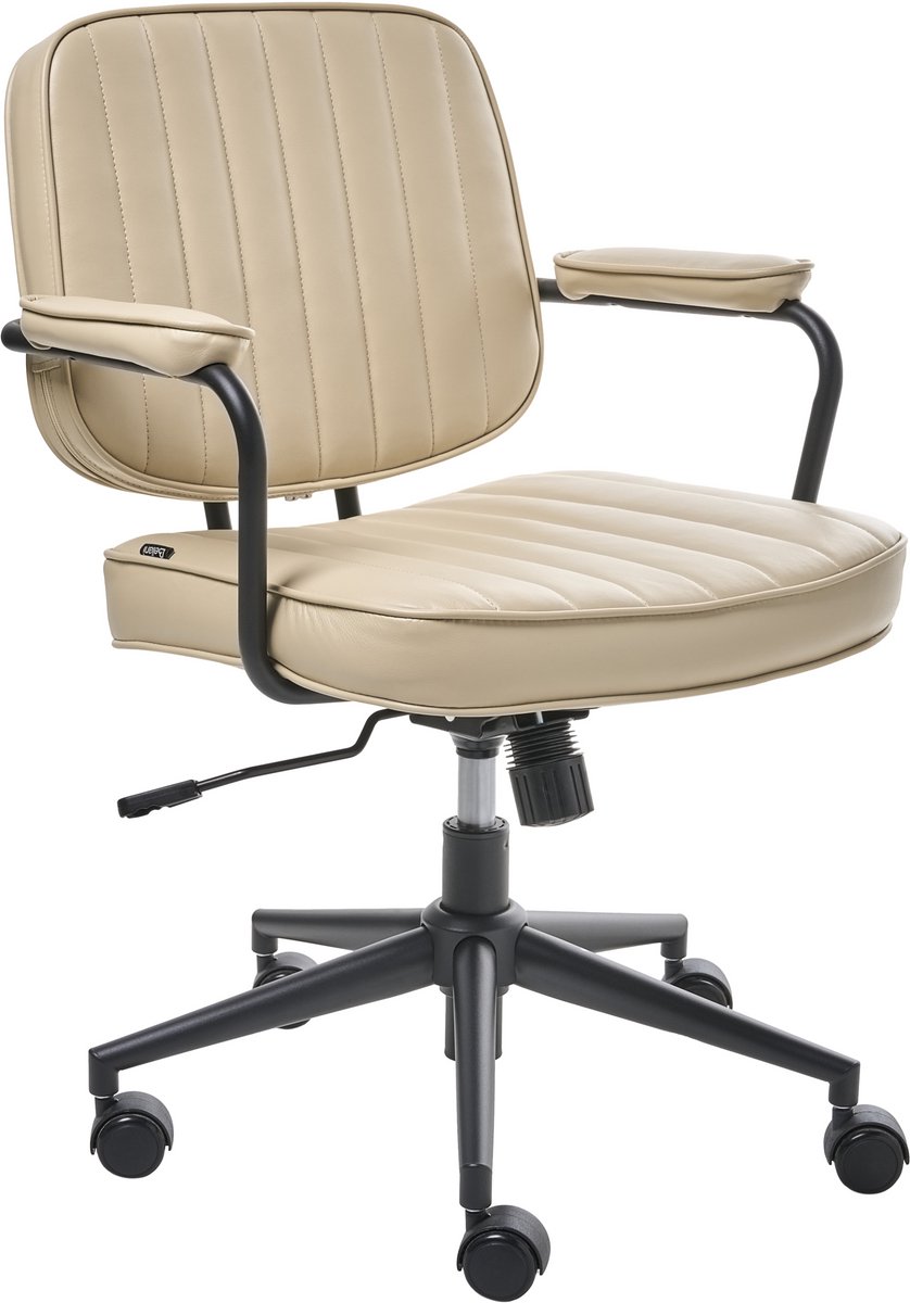 BERNE - Bureaustoel - Beige - Kunstleer