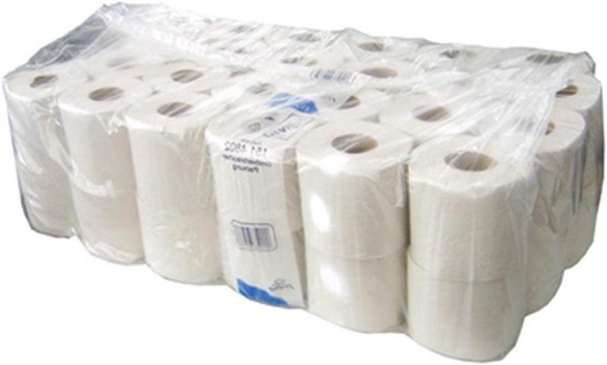 Toiletpapier Basic - Papierrollen Huis - Dagelijks Gebruik - Grootverpakking Voordeel - 2 Lagen - Wit