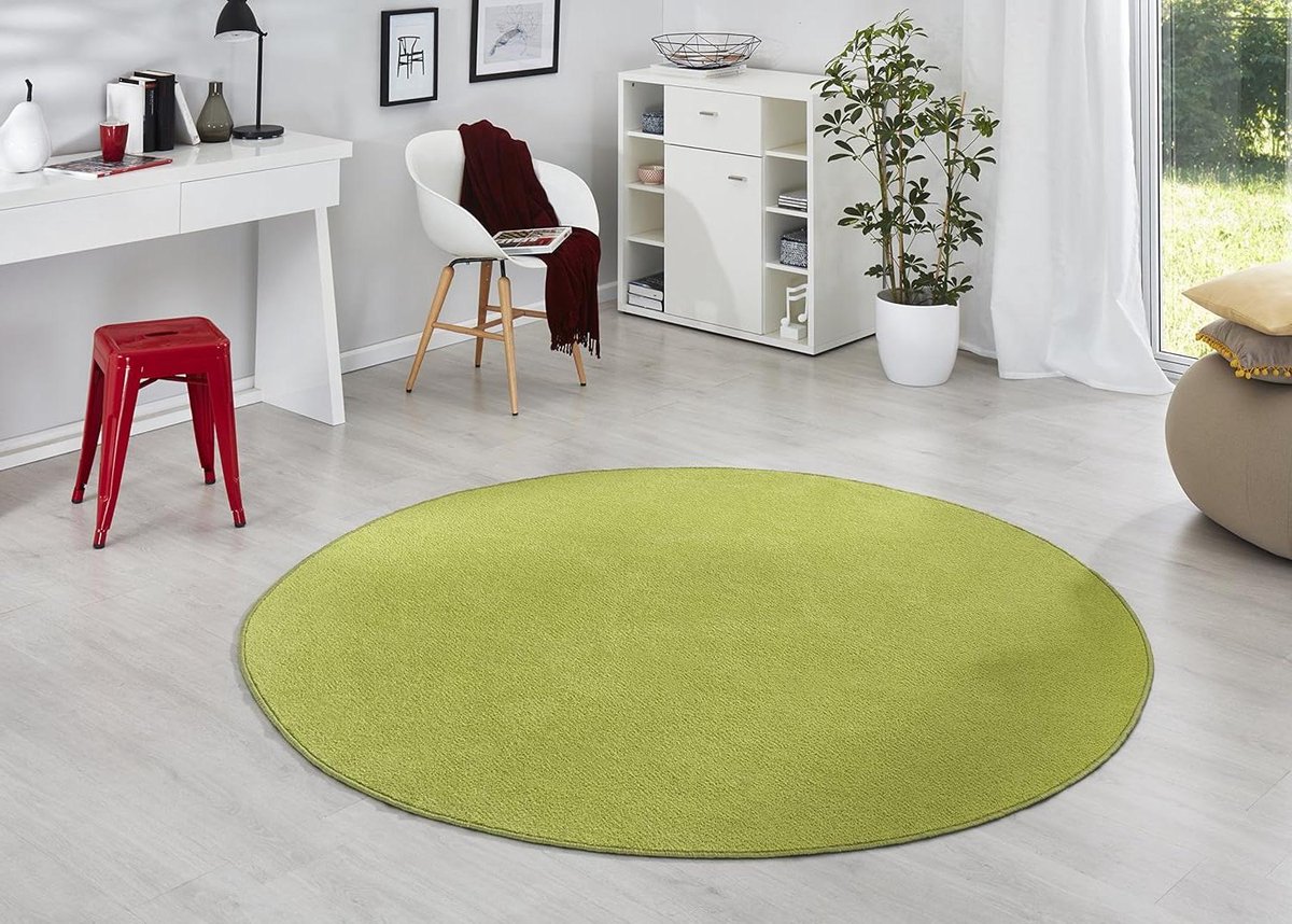 Vloerkleed Rond - Velours tapijt - Woonkamer Inrichten - Geschikt voor vloerverwarming - Ø
