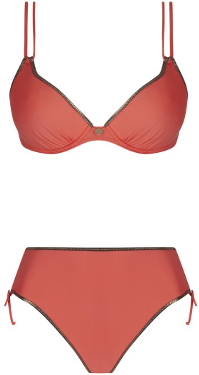 Antigel La Smartissime Voorgevormde Push-up Bikini Corail Bronze Oranje 80 C