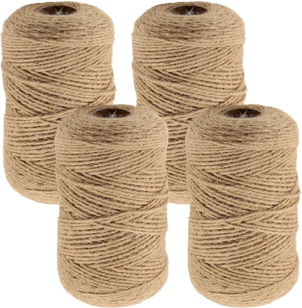 Natuurlijke Jute Tuin Touw 300m - 2mm Dikke Bruine Bundel voor Cadeauverpakking, Klimplanten en Bloemschikken