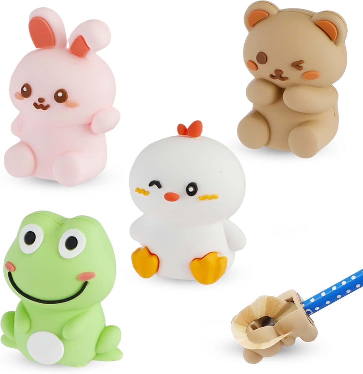 Thijox - Schattige Kawaii Potloodslijper - Kleurrijke Handmatige Puntenslijper voor Kinderen - Unieke Cartoon Design Slijper - Schrijfwaren voor Schoo