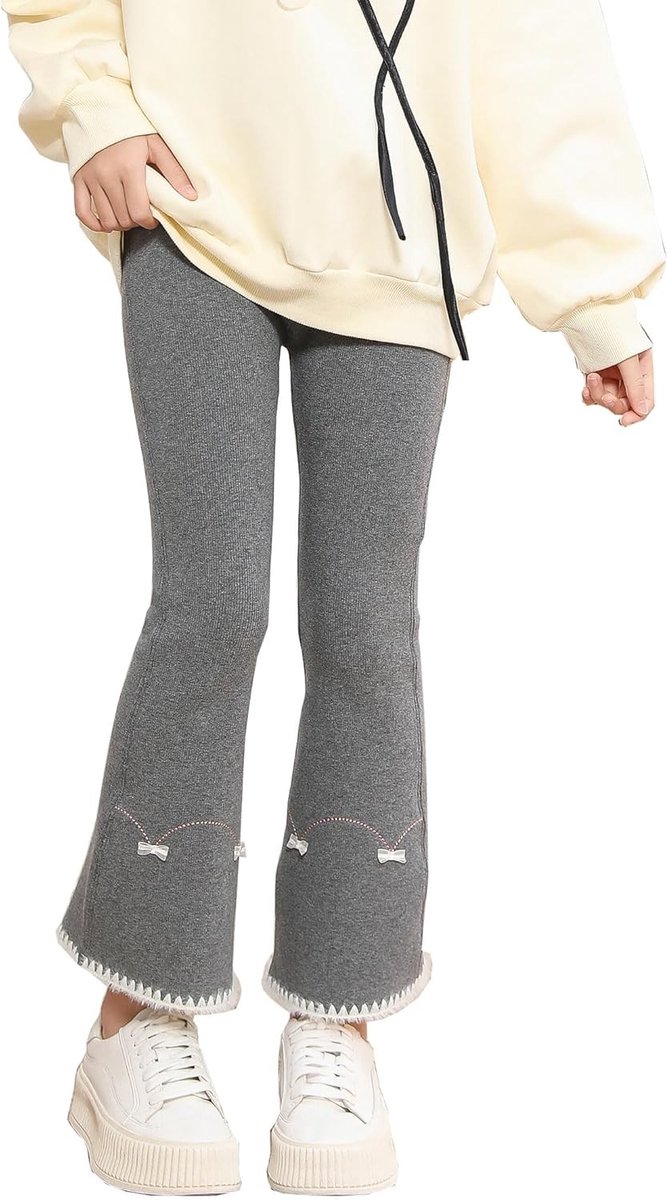 Warm gevoerde flare leggings voor meisjes van 3-12 jaar | Dikke bell bottoms voor comfort en stijl