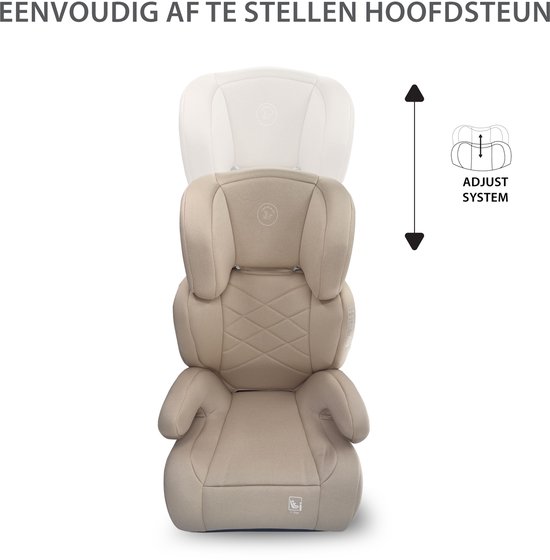 Liefjes & Co Moveup Autostoel - i-Size - Groep 2/3 (100–150 cm) Memory Foam - Afstelbare hoofdsteun - Booster - Beige van Liefjes & Co — afbeelding 5