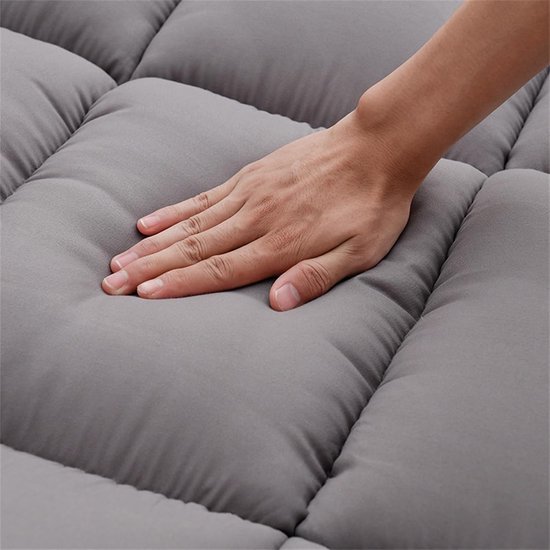 Japanse Futon Matras - Slaapmat Vloermat - Comfortabel Slapen - Ademend Vochtafvoerend - Opvouwbaar - Grijs — afbeelding 4