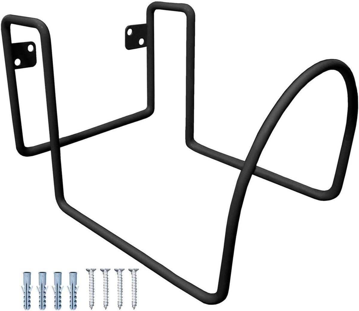 Tuinslang Hanger - Slang Organizer - Buiten Opbergen - Roestbestendig Staal - Tot 120 Meter - Zwart