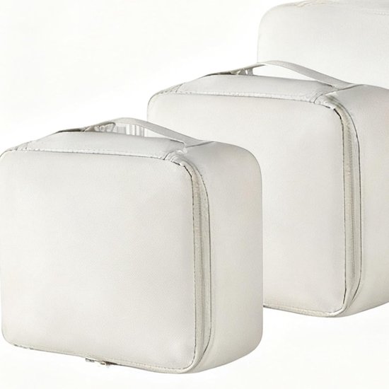 Compressie Verpakking Kubussen - Reis Opbergzakken - Bagage Organiseren - Ruimtebesparend Ontwerp - 6 Stuks Set - Roze — afbeelding 2