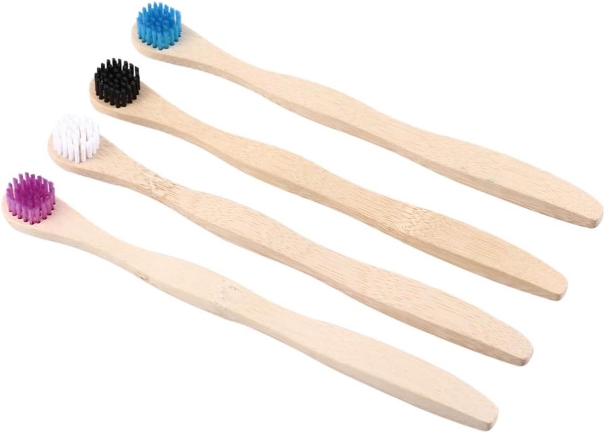 Tongreiniger Set - Mondverzorging Hulpmiddel - Frisse Adem - Ergonomisch Ontwerp - 4 Stuks - Beige