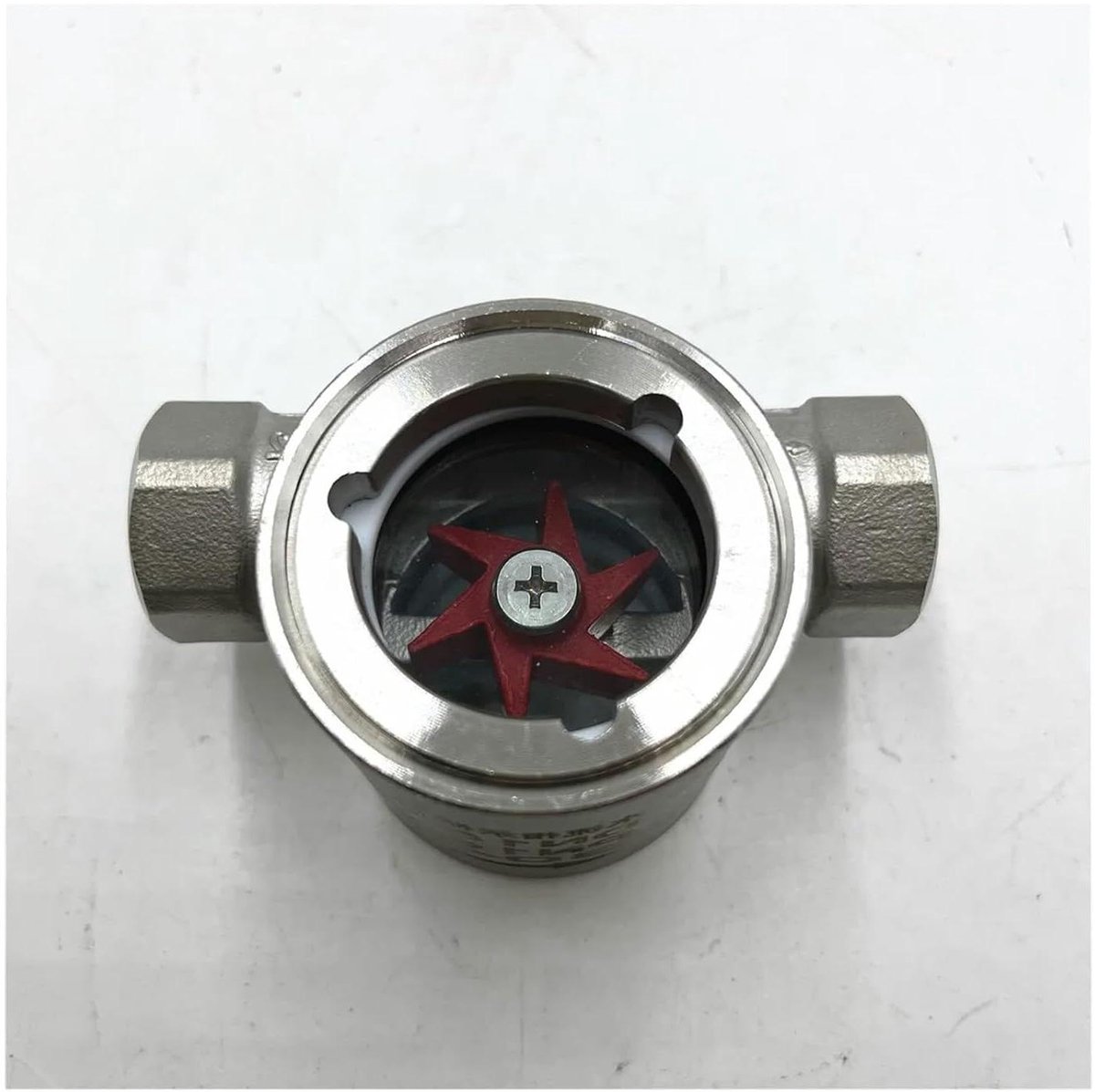 Roestvrij staal kijkglas - Waterstroom indicator - Vloeistofstroom bewaking - Hoge temperatuur weerstand - 1-1/2 Inch - Zilver